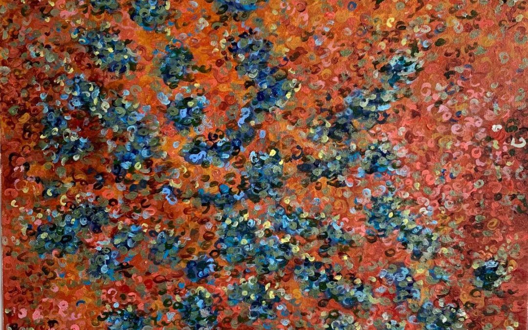 Mallee Rain painting- 530x530mm